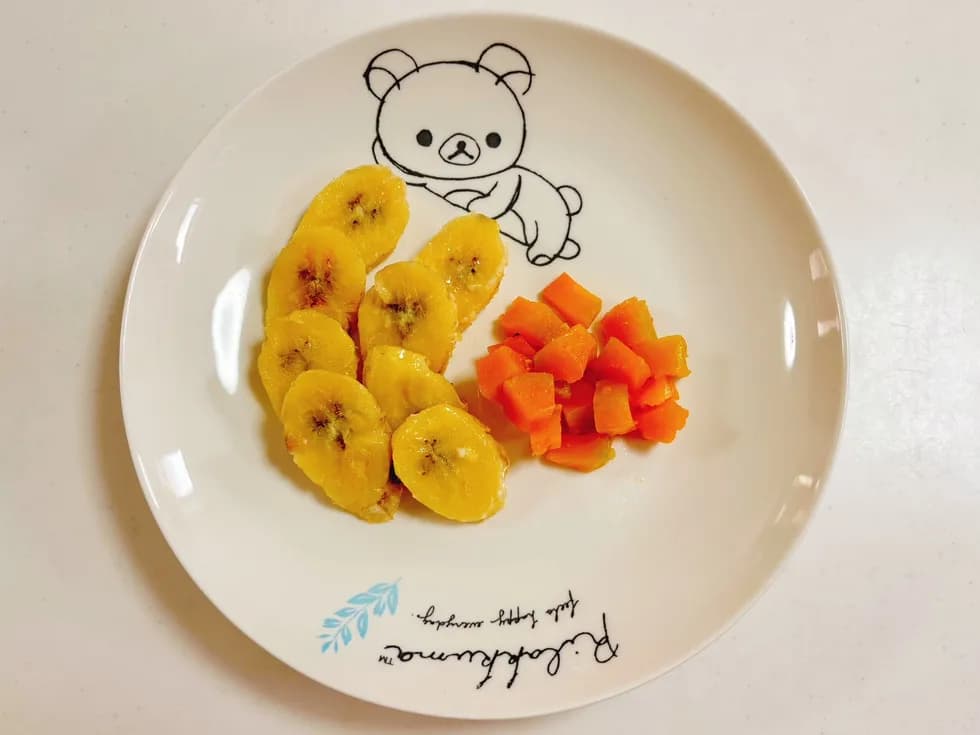 バナナとかぼちゃのバターソテー