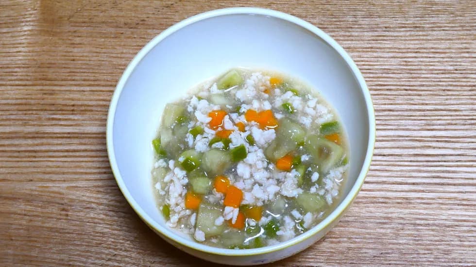 鶏挽肉と野菜のあんかけ