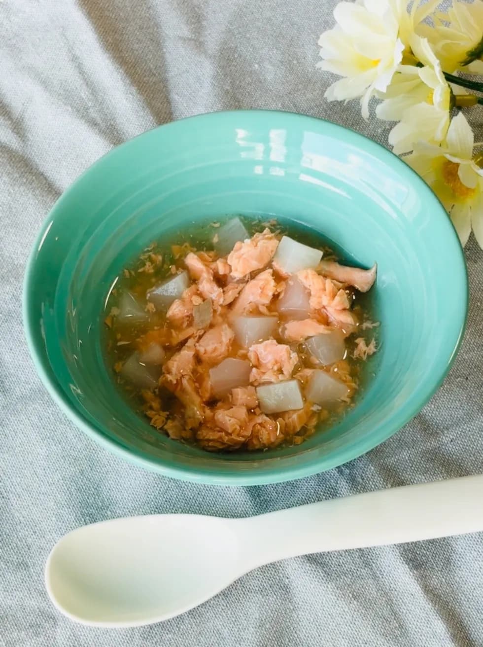 【5分で簡単!】かぶと鮭のレンジ蒸しあんかけ