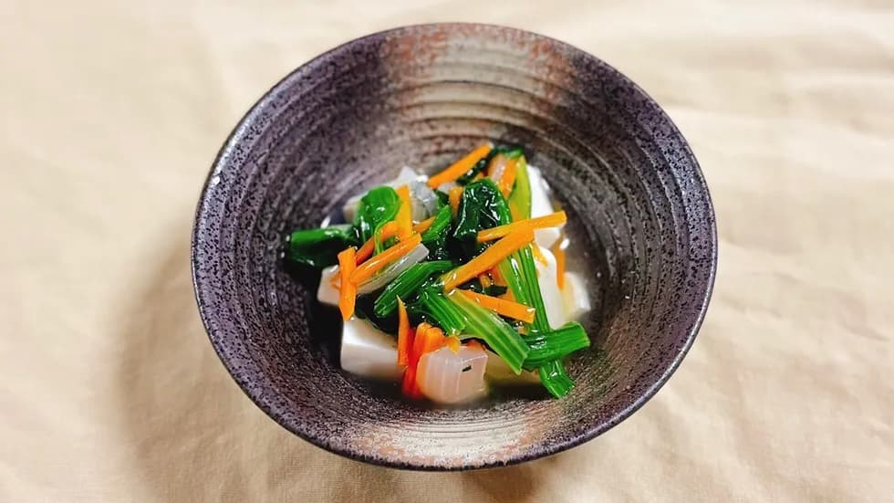 【熱が出たとき】お豆腐の野菜あんかけ