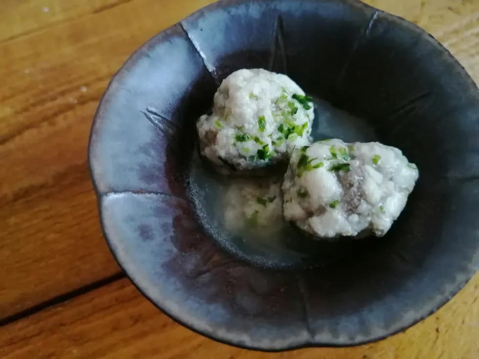 アジの青のりつみれ