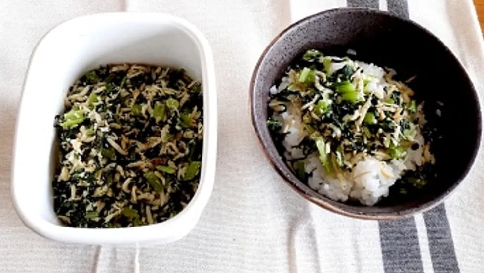 小松菜としらすのパラパラふりかけ🍚