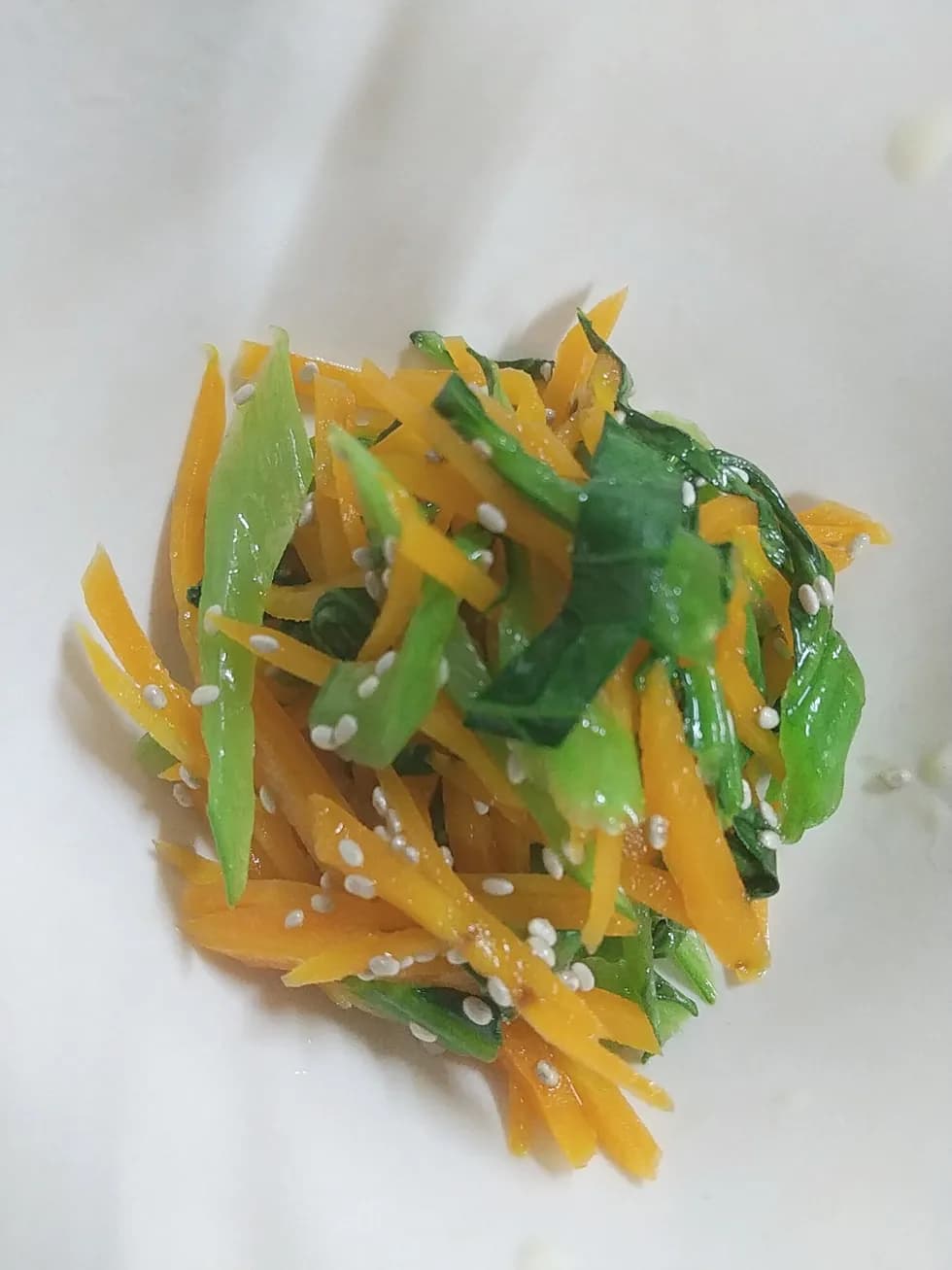 レンジで時短☆小松菜とにんじんのナムル