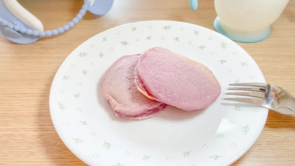 \紫キャベツのアントシアニン♪/紫のパンケーキ