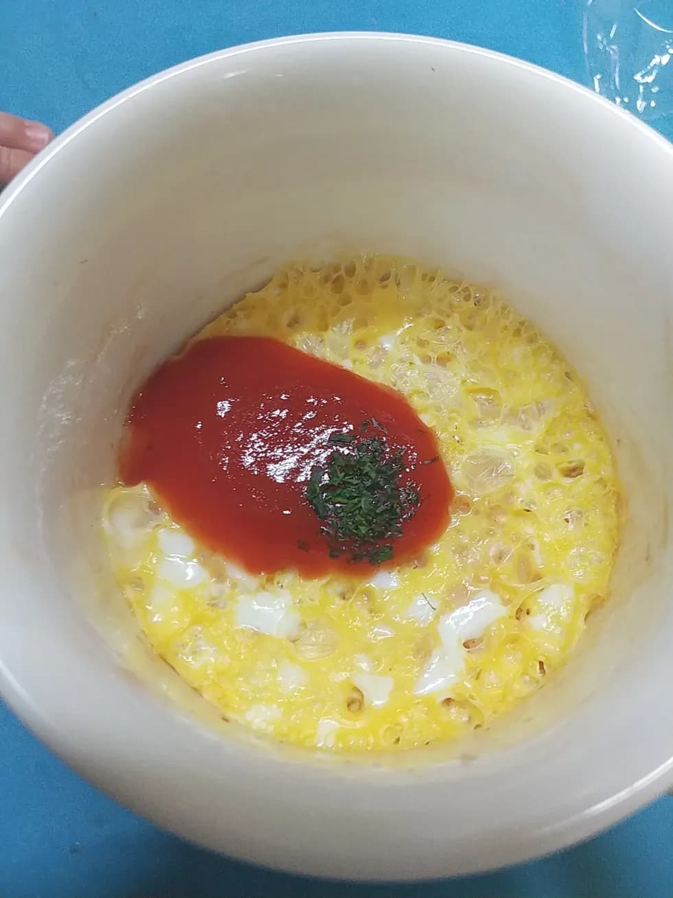 レンジで超簡単☆マグカップオムライス