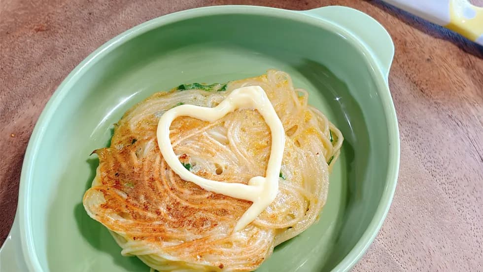 残ったそうめんで!簡単チヂミ